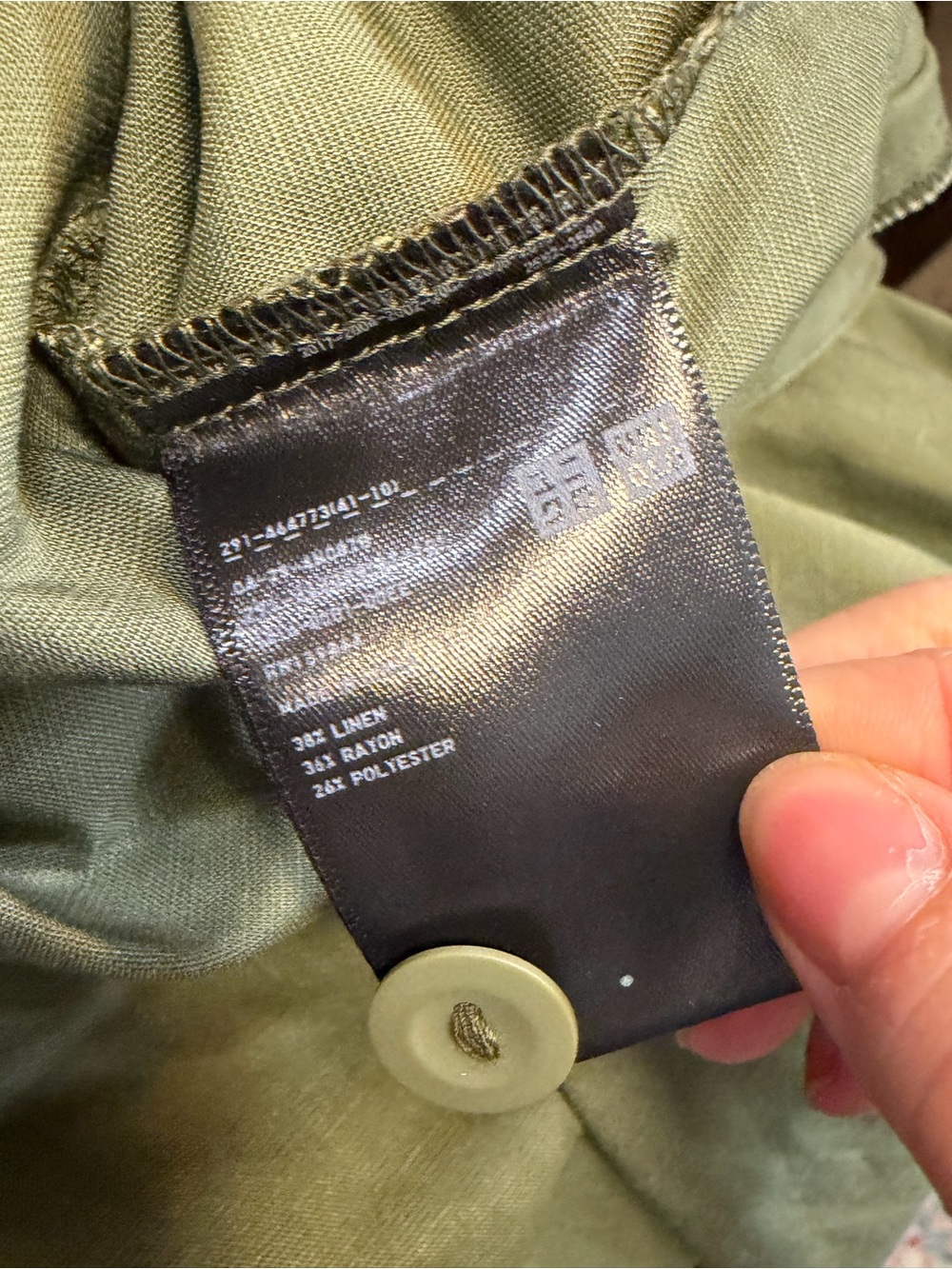NWT Uniqulo U Linen Blend Jumpsuit in Olive Green. Size Large. Retail $60 - Picture 11 of 13
